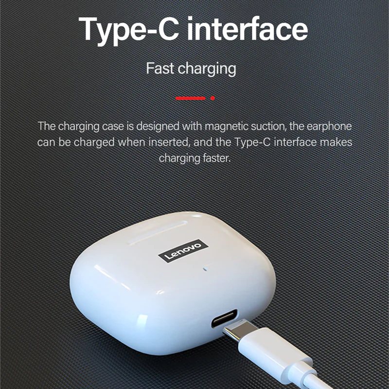 Lenovo Live Pods LP40 Pro TWS IPX5 Waterproof Bluetooth Earphone - Image 2